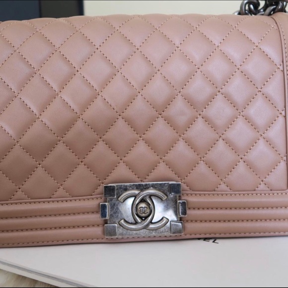 ❌SOLD❌Chanel Quilted Muave Pink Medium Flap Boy Ba - Picture 4 of 8
